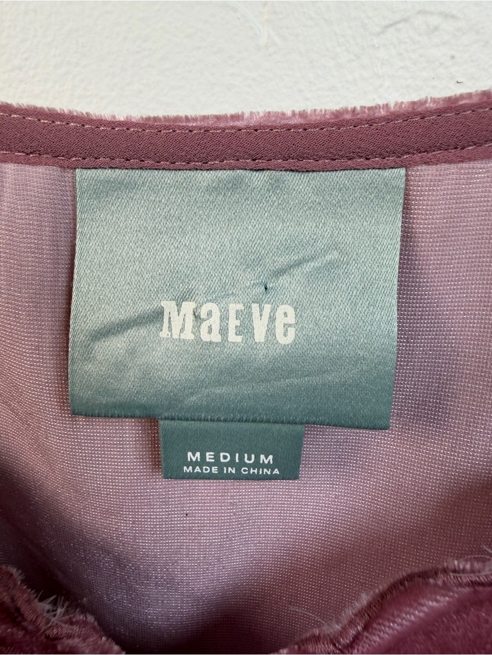 Maeve Dusty Rose Velvet Lace-Front Cami - Picture 4 of 4